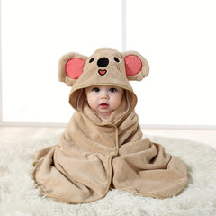 Microfiber Kids' Bath Towel Cloak with Koala Design