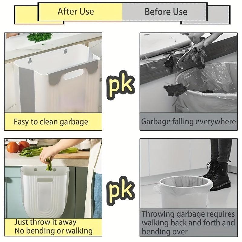 Foldable Hanging Diaper Pail Large Capacity Plastic Trash Can