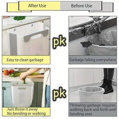 Foldable Hanging Diaper Pail Large Capacity Plastic Trash Can