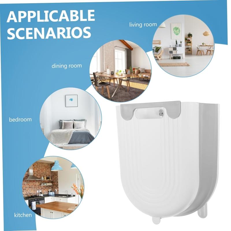 Foldable Hanging Diaper Pail Large Capacity Plastic Trash Can