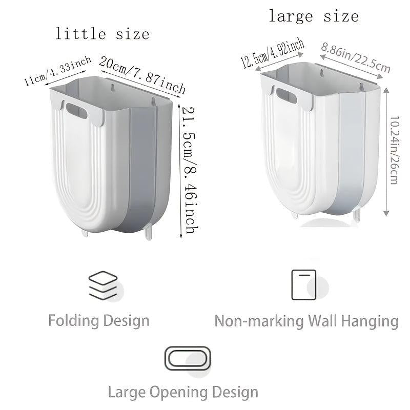 Foldable Hanging Diaper Pail Large Capacity Plastic Trash Can