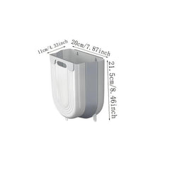 Foldable Hanging Diaper Pail Large Capacity Plastic Trash Can