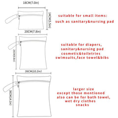 Elinfant 3pcs Reusable Diaper Bags Waterproof Washable