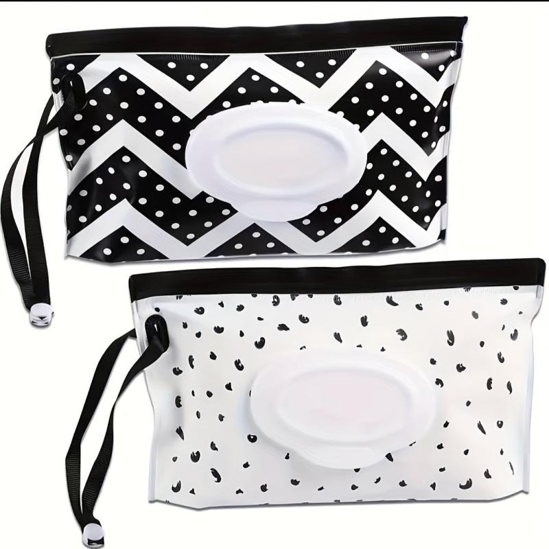 2pcs Portable Wipe Dispenser Set Reusable Travel Wipes Holder