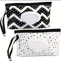 2pcs Portable Wipe Dispenser Set Reusable Travel Wipes Holder