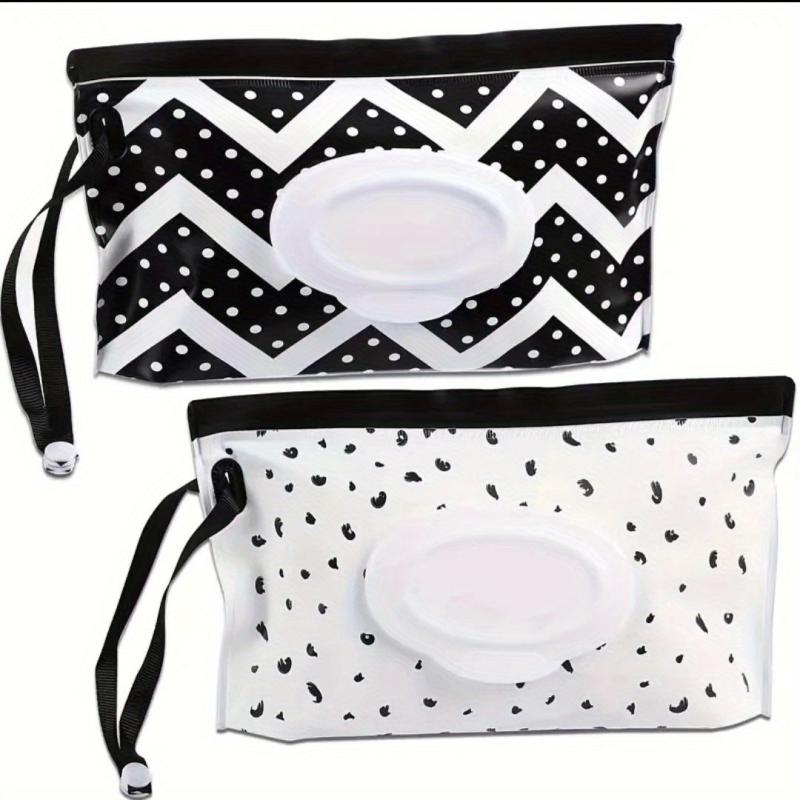 2pcs Portable Wipe Dispenser Set Reusable Travel Wipes Holder