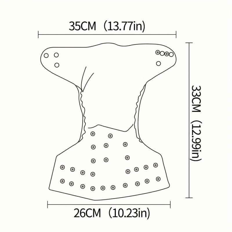 3pcs Reusable Washable Cloth Diapers for 3-15kg Mixed Colors Set