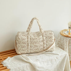 Floral Pattern Polyester Mommy Bag Diaper Organizer Tote