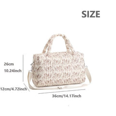 Floral Pattern Polyester Mommy Bag Diaper Organizer Tote