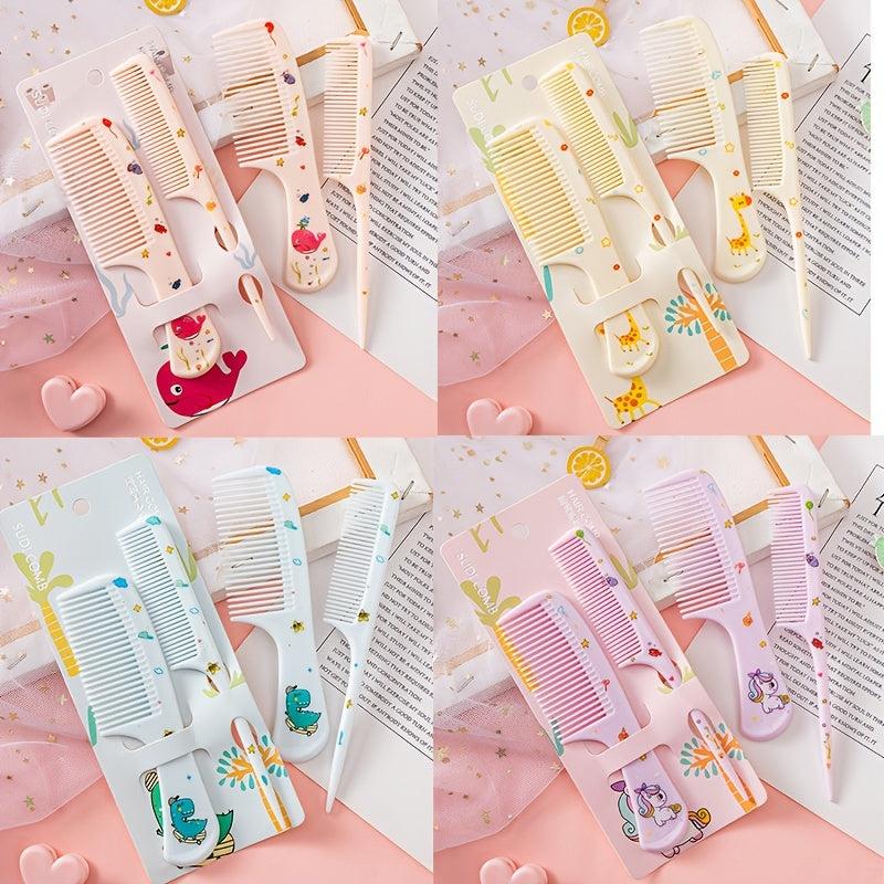 Kids Cartoon Animal Comb Set for Hairdressing