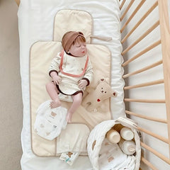 Bear Themed Portable Diaper Changing Pad with Bag