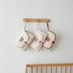Bear Themed Portable Diaper Changing Pad with Bag
