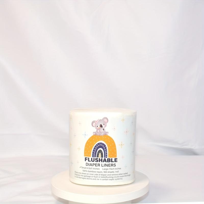 100 Bamboo Rayon Cloth Diaper Liners Flushable & Biodegradable