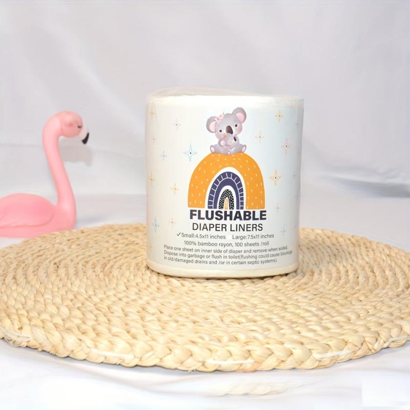 100 Bamboo Rayon Cloth Diaper Liners Flushable & Biodegradable