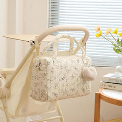 Floral Print Diaper Bag with Large Capacity