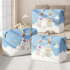 Large Capacity Travel Storage Bag with Bear and Rabbit Non Woven Organizer