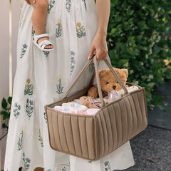 Mom's Portable Diaper Organizer Basket - Diaper Storage with Stri...