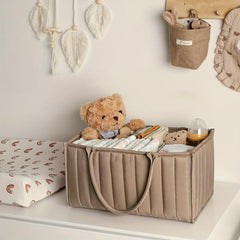 Mom's Portable Diaper Organizer Basket - Diaper Storage with Stri...