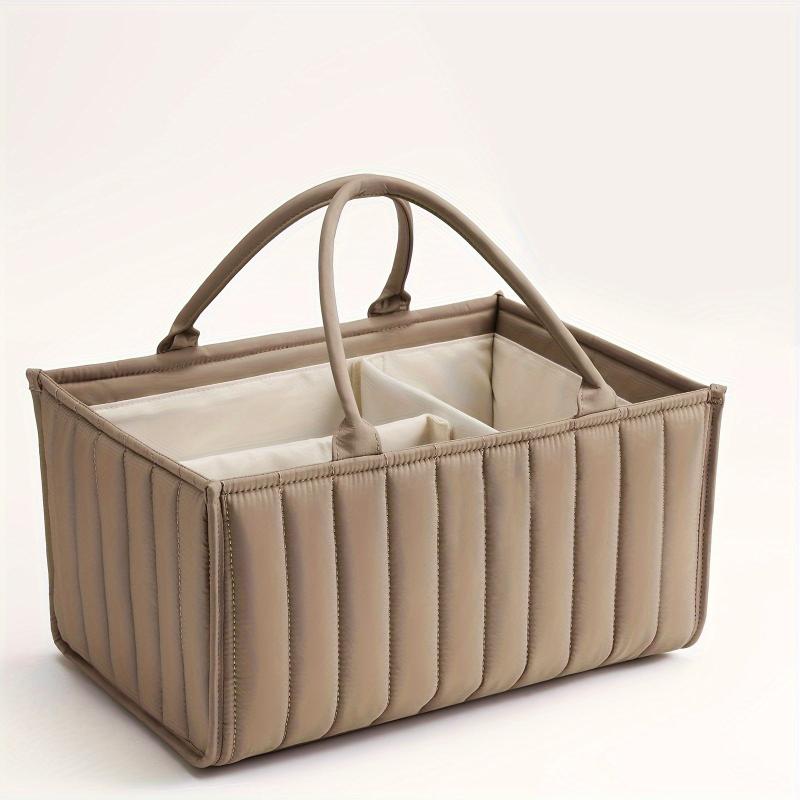 Mom's Portable Diaper Organizer Basket - Diaper Storage with Stri...