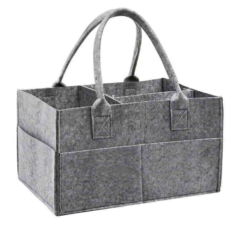 Diaper Organizer Storage Box Kids Caddy Felt Changing Nappy Carrier Bag