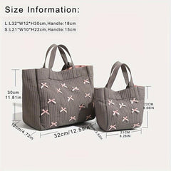 Diaper Bag Ribbon Tote Nylon School Bag
