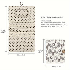 Animal Print Diaper Bag with Wet Wipes Holder & Toiletry Organizer