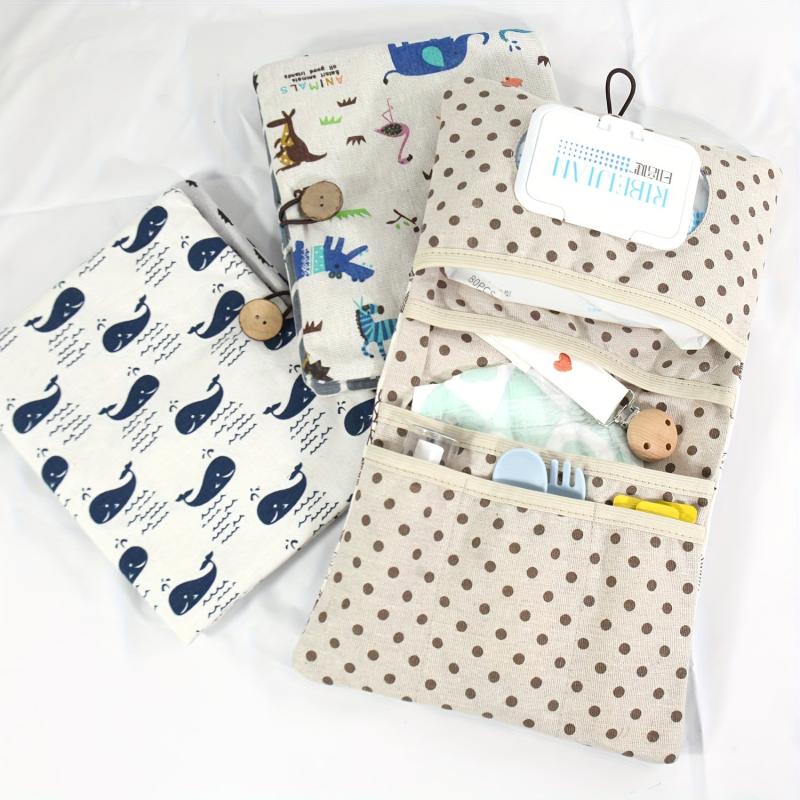 Animal Print Diaper Bag with Wet Wipes Holder & Toiletry Organizer