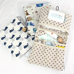 Animal Print Diaper Bag with Wet Wipes Holder & Toiletry Organizer