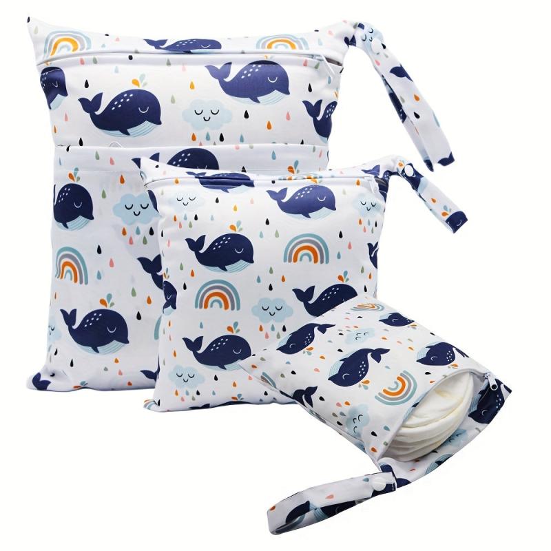 3pcs Reusable Wet Diaper Bags in Various Sizes
