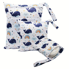 3pcs Reusable Wet Diaper Bags in Various Sizes