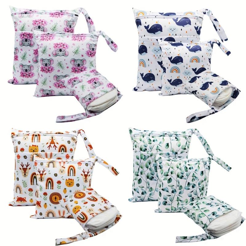 3pcs Reusable Wet Diaper Bags in Various Sizes