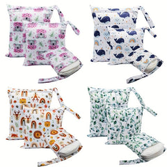 3pcs Reusable Wet Diaper Bags in Various Sizes