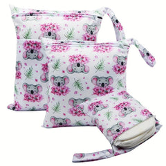 3pcs Reusable Wet Diaper Bags in Various Sizes