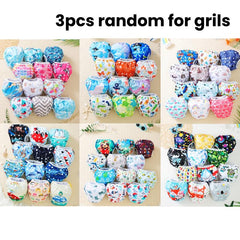 3pcs 5pcs Random Prints Kids Cloth Swim Diapers Reusable