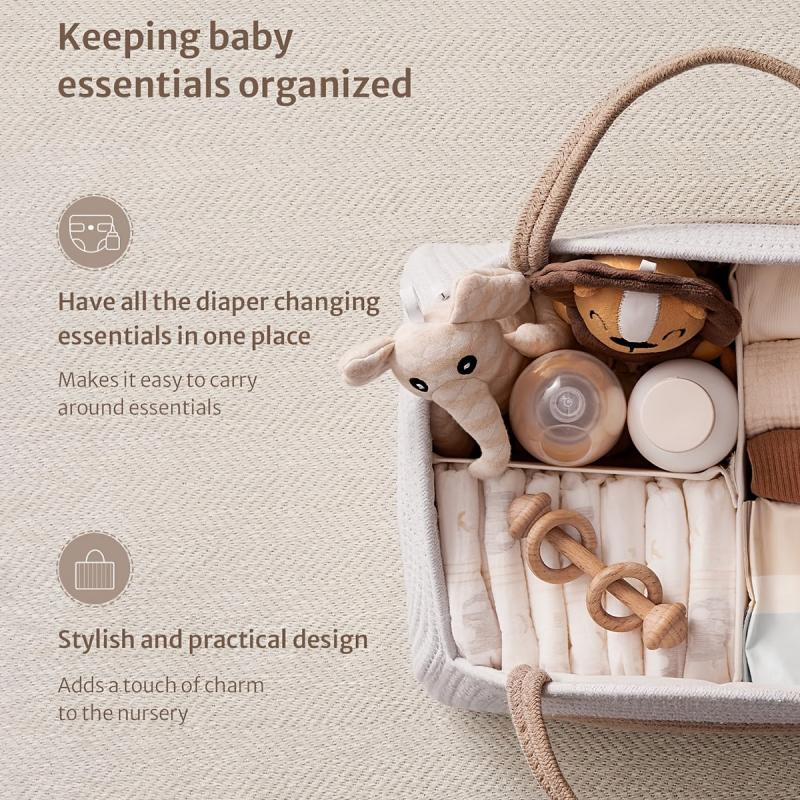 Large Capacity Earthy Rainbow Diaper & Bottle Storage Bag