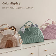 Large Capacity Earthy Rainbow Diaper & Bottle Storage Bag