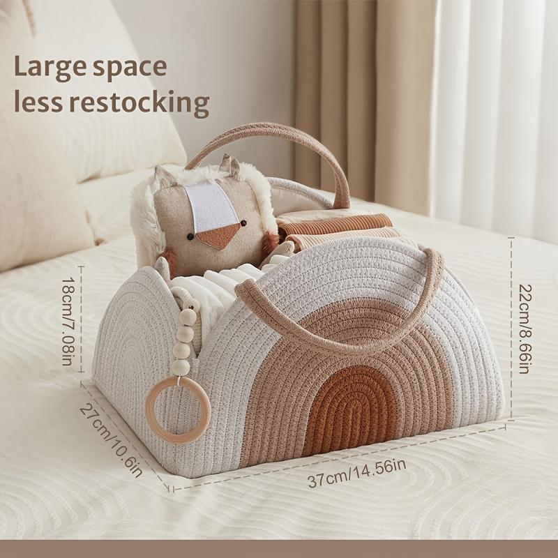 Large Capacity Earthy Rainbow Diaper & Bottle Storage Bag