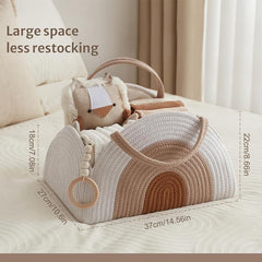 Large Capacity Earthy Rainbow Diaper & Bottle Storage Bag