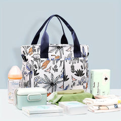 Floral Parent Bag Oxford Fabric Diaper Organizer