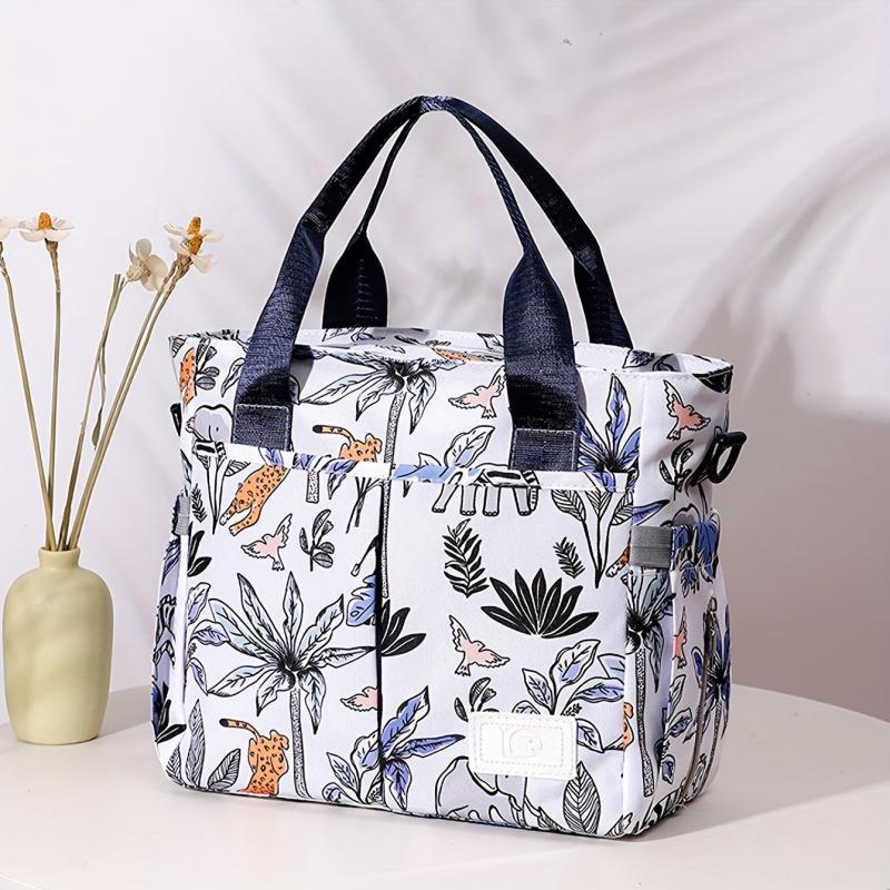 Floral Parent Bag Oxford Fabric Diaper Organizer