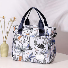 Floral Parent Bag Oxford Fabric Diaper Organizer