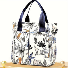 Floral Parent Bag Oxford Fabric Diaper Organizer