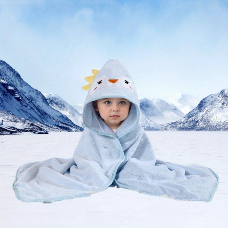 Kids' Hooded Animal Pattern Bath Towel 31.5 x 31.5