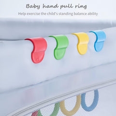 BEZEKIN 2pcs Kids Crib Pull Rings Walking Aid Vibrant Yellow & Green