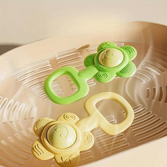 Silicone Sunflower Rattle Toy, Safe and Washable for Kids