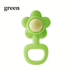 Silicone Sunflower Rattle Toy, Safe and Washable for Kids