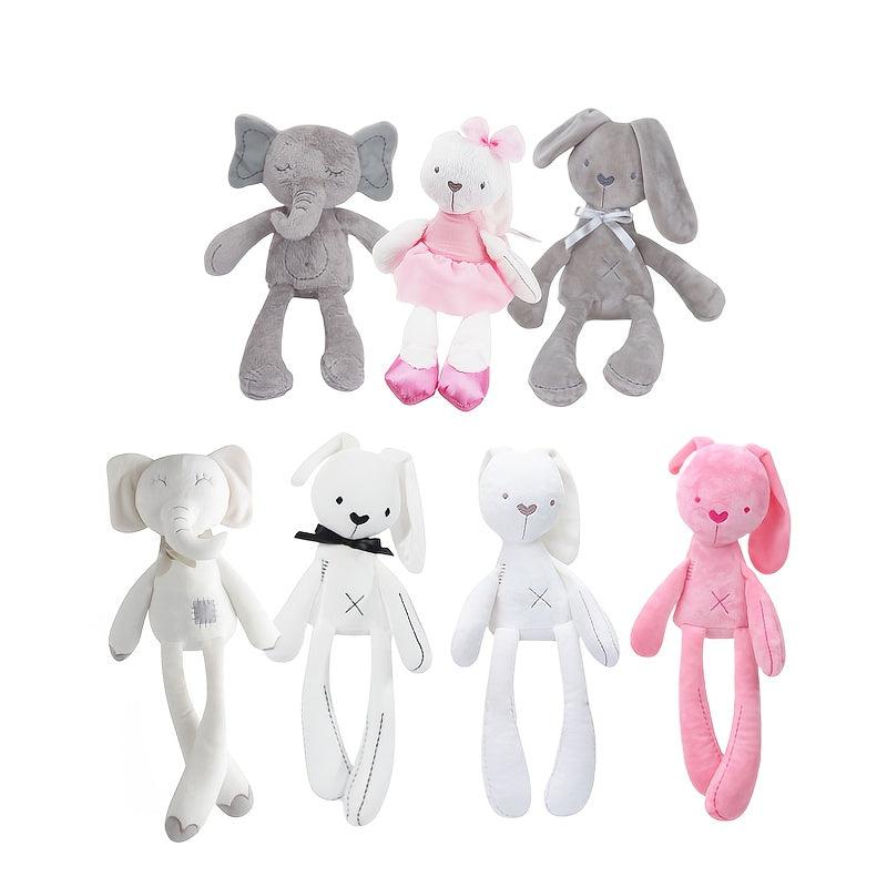 Soft Plush Grasping Toys with Rabbits & Elephants - Cute