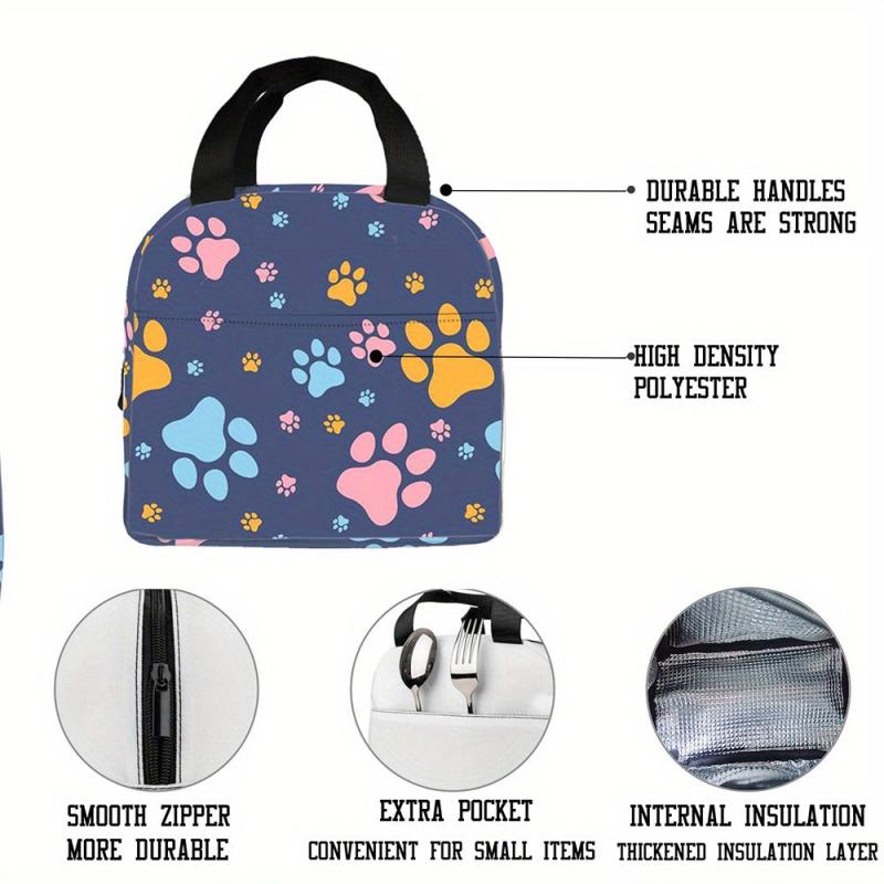 Anime Themed Insulated Lunch Handbag for Work Picnic Travel