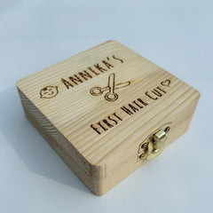 Personalized Wooden Keepsake Box First Hair & Umbilical Cord Memorial Box