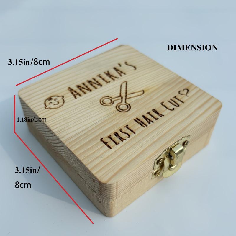 Personalized Wooden Keepsake Box First Hair & Umbilical Cord Memorial Box